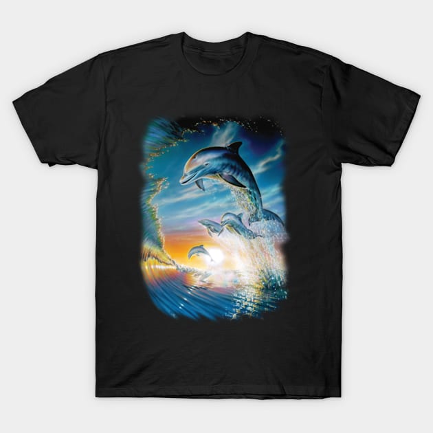 Happy Dolphin Family T-Shirt by KA Creative Design